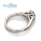 14K White Gold Engagement Ring w/ a 1.43ct Specialty Round Cut LG Diamond(size 6.25)